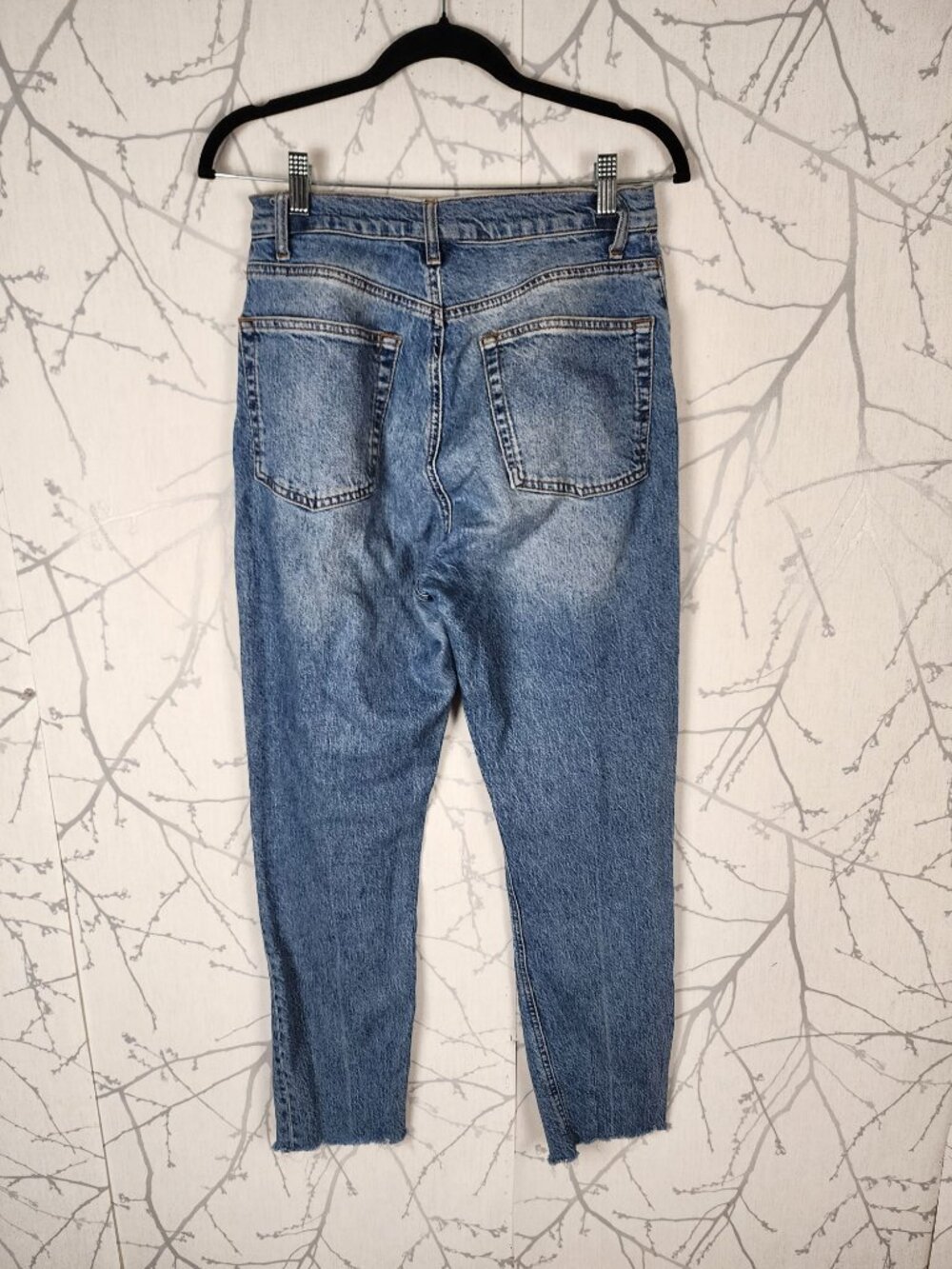 Reformation Liza Ultra High Rise Straight Leg Raw Hem Jeans - Picture 3 of 10